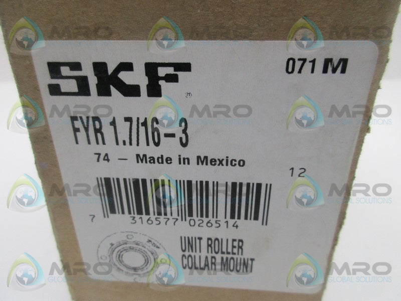 SKF FYR-1.7/16-3 UNIT ROLLER COLLAR MOUNT  NSFS