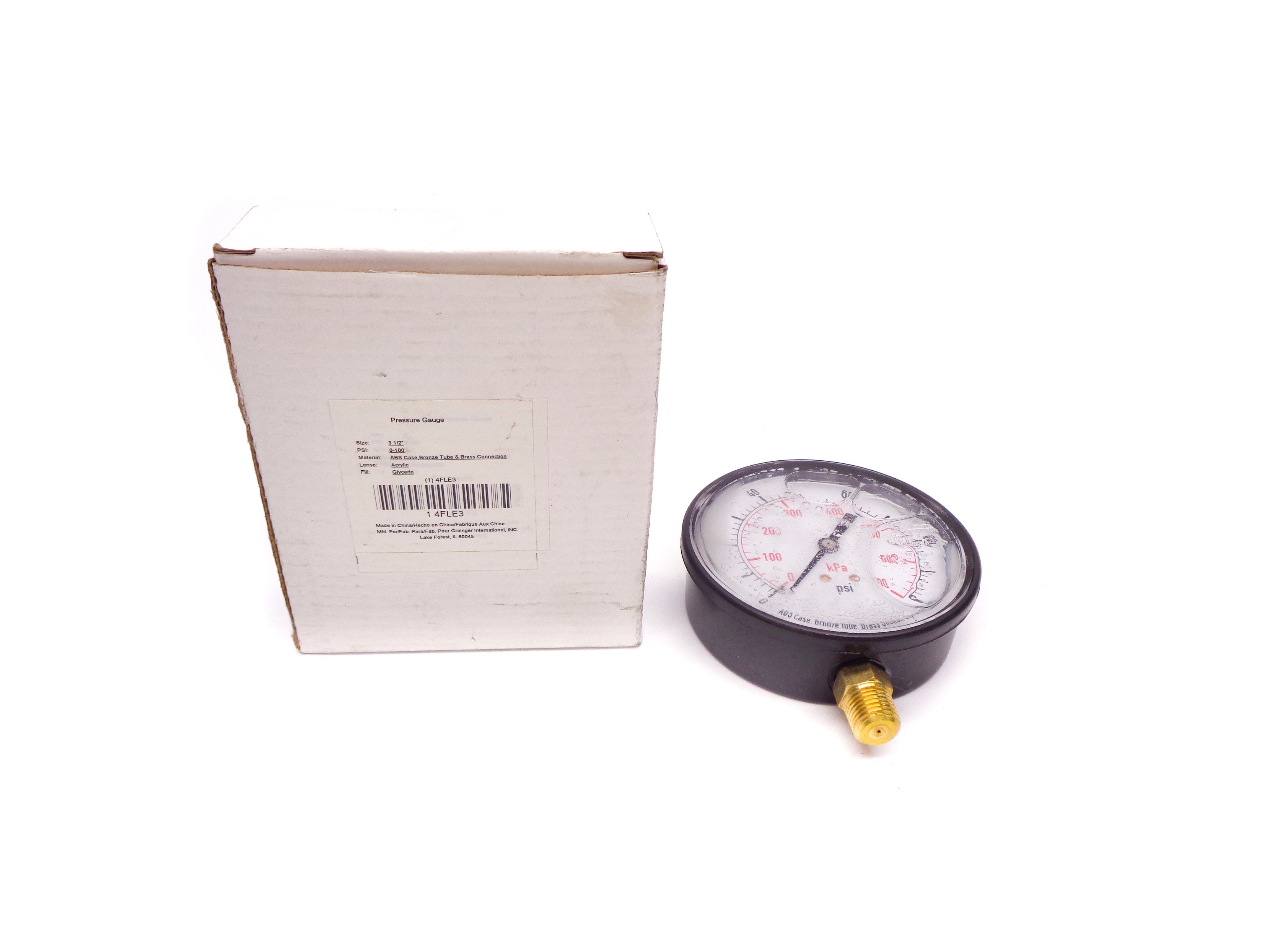 GRAINGER 4FLE3 0-100PSI NSMP