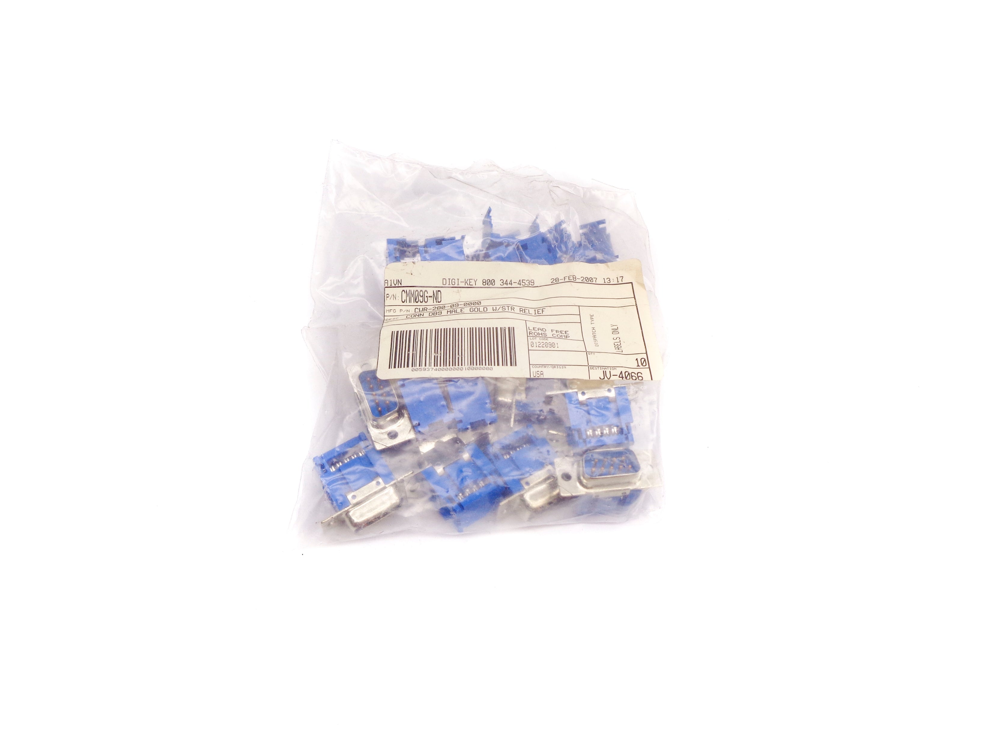 DIGI-KEY CMM09G-ND CWR-280-09-0000 (PKG OF 10) NSMP