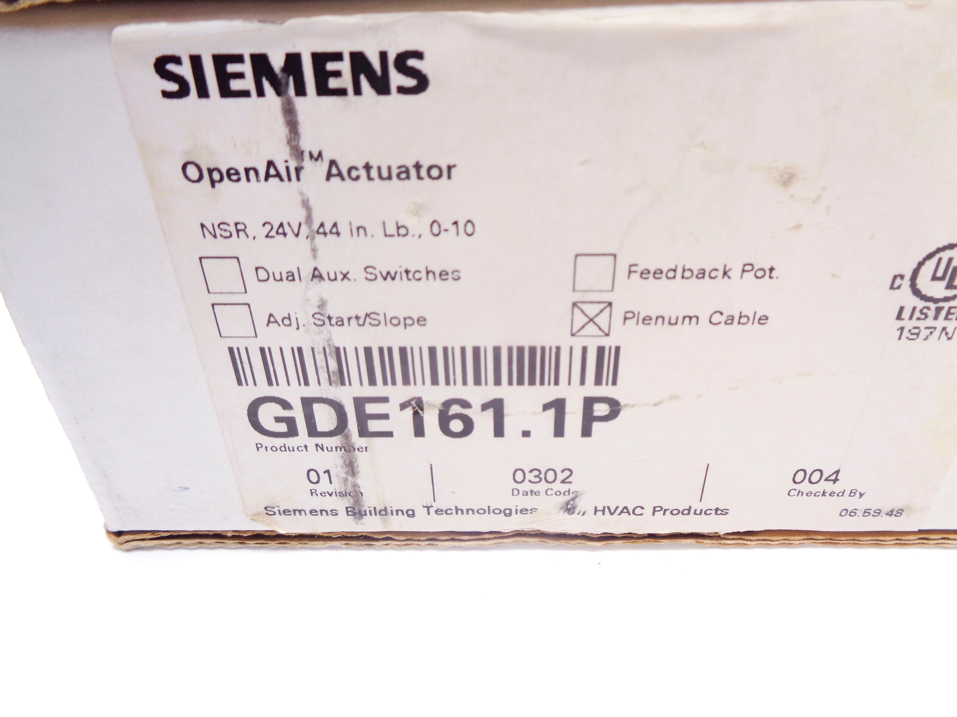 SIEMENS GDE161.1P NSMP