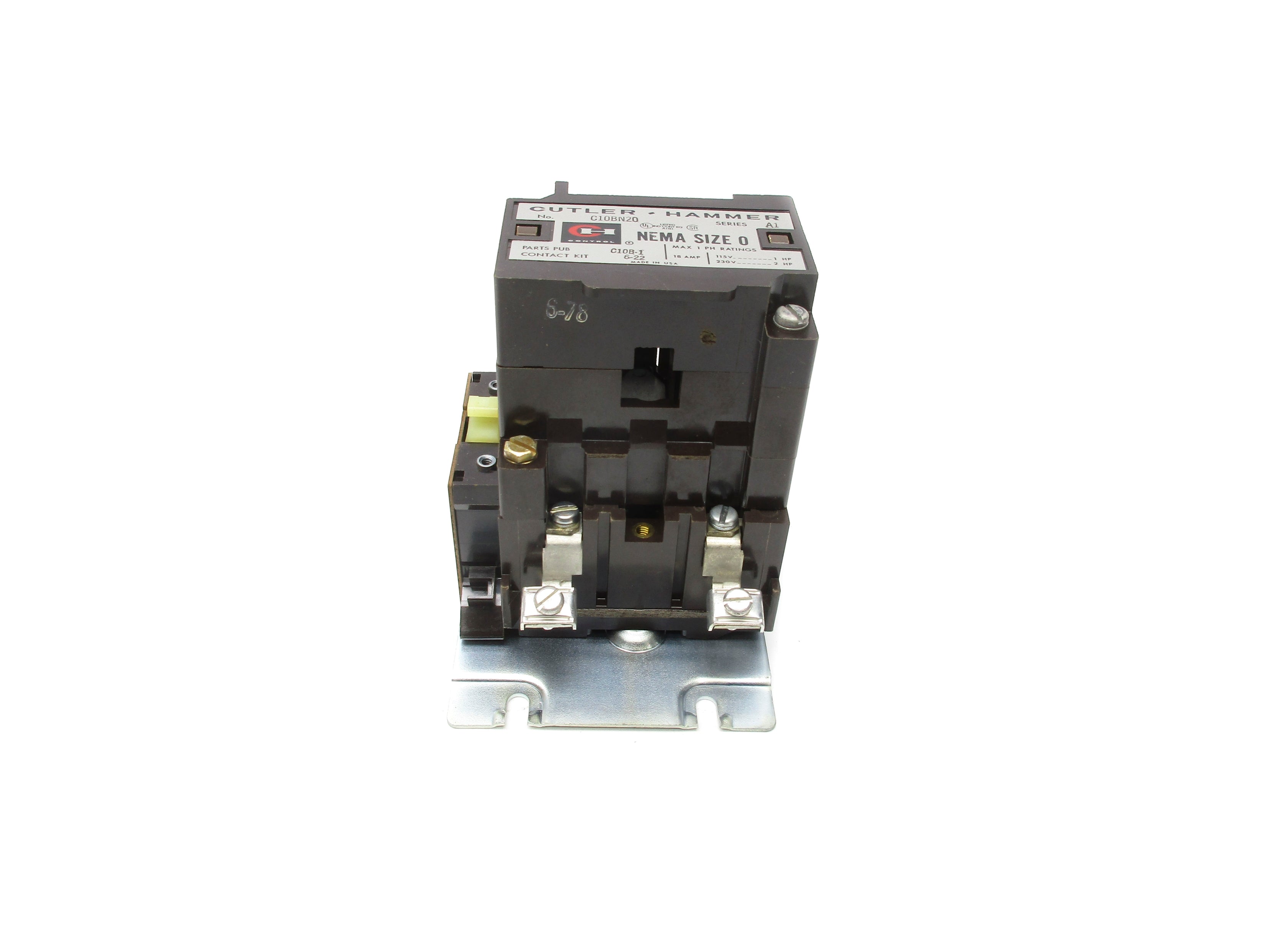 CUTLER HAMMER C10BN20A SER. A1 (NO COIL) NSMP