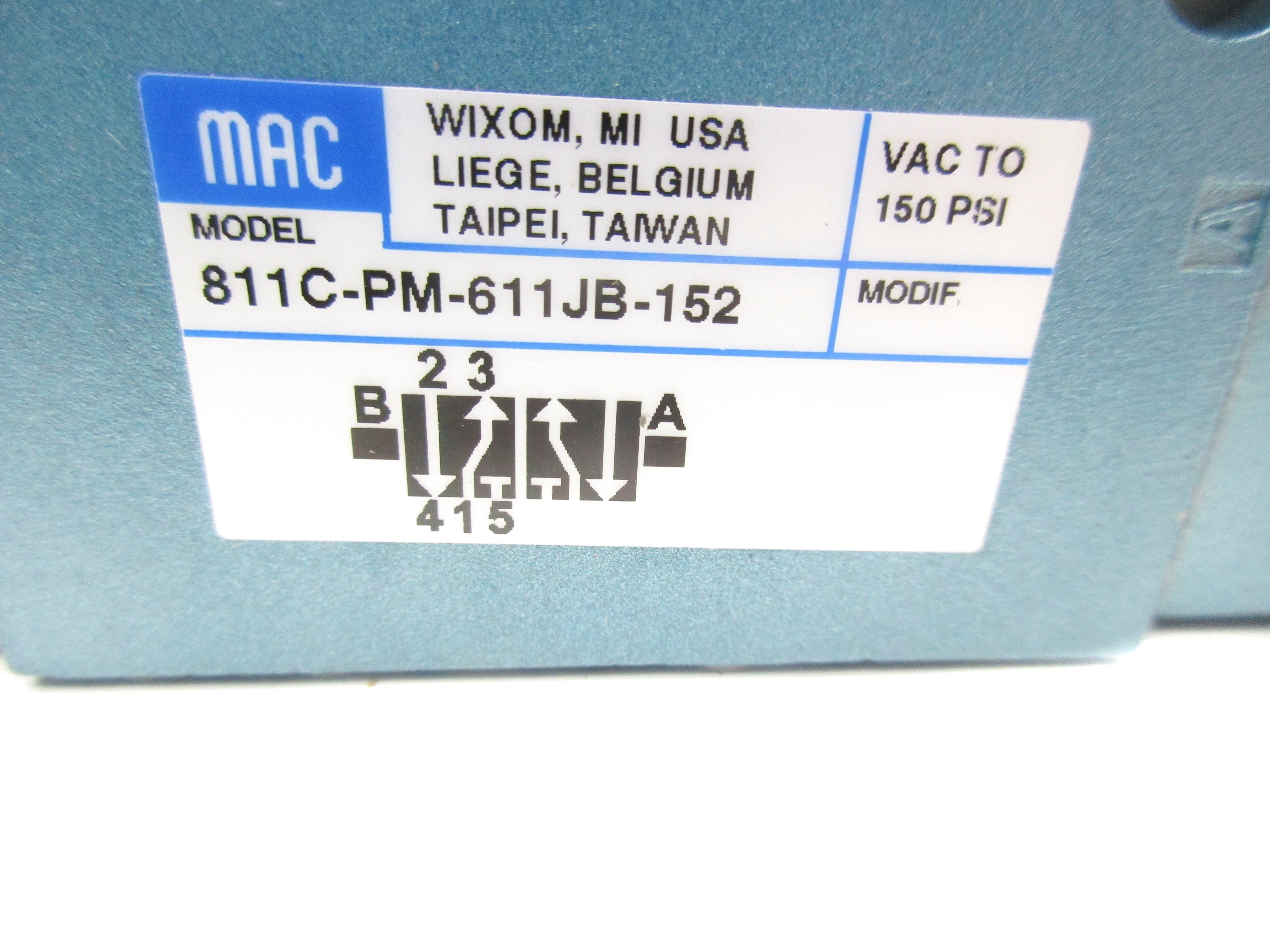 MAC 811C-PM-611JB-152 24VDC 150PSI NSNP