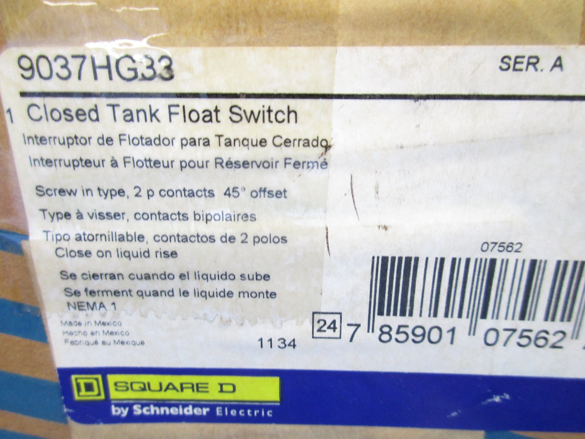 SQUARE D 9037HG33 SER. A UNMP