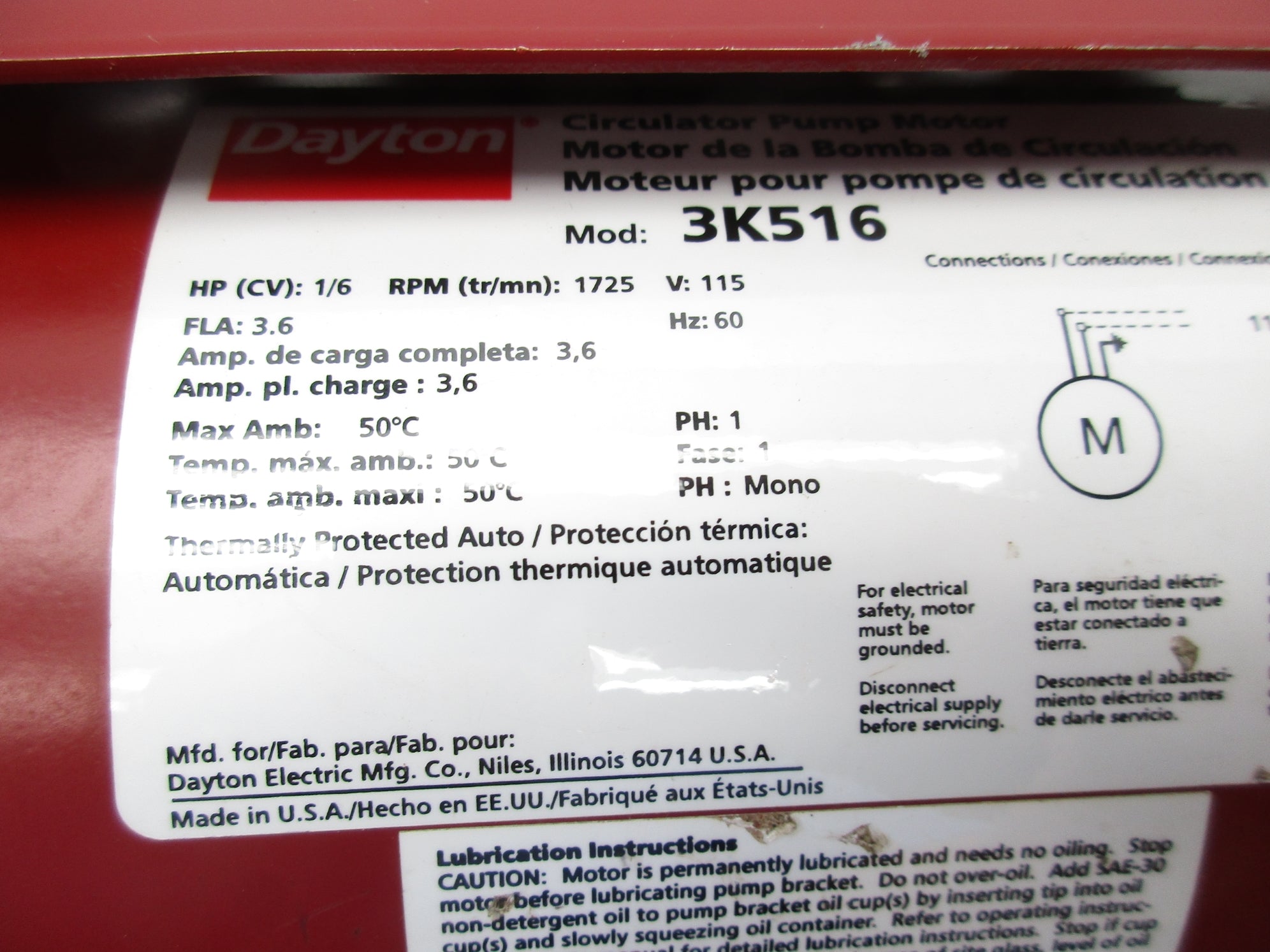 DAYTON 3K516 UNMP