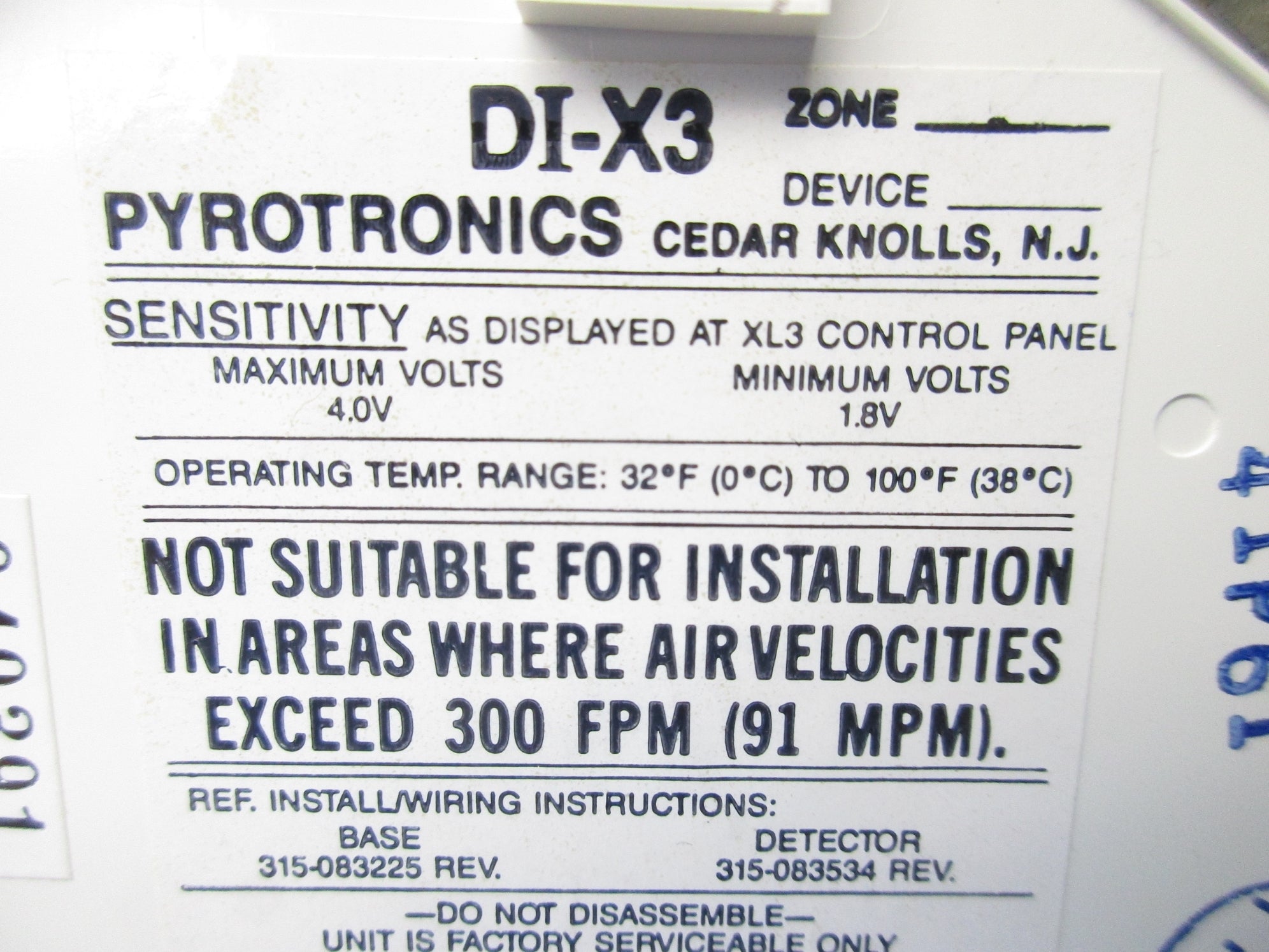 PYROTRONICS DI-X3 UNMP