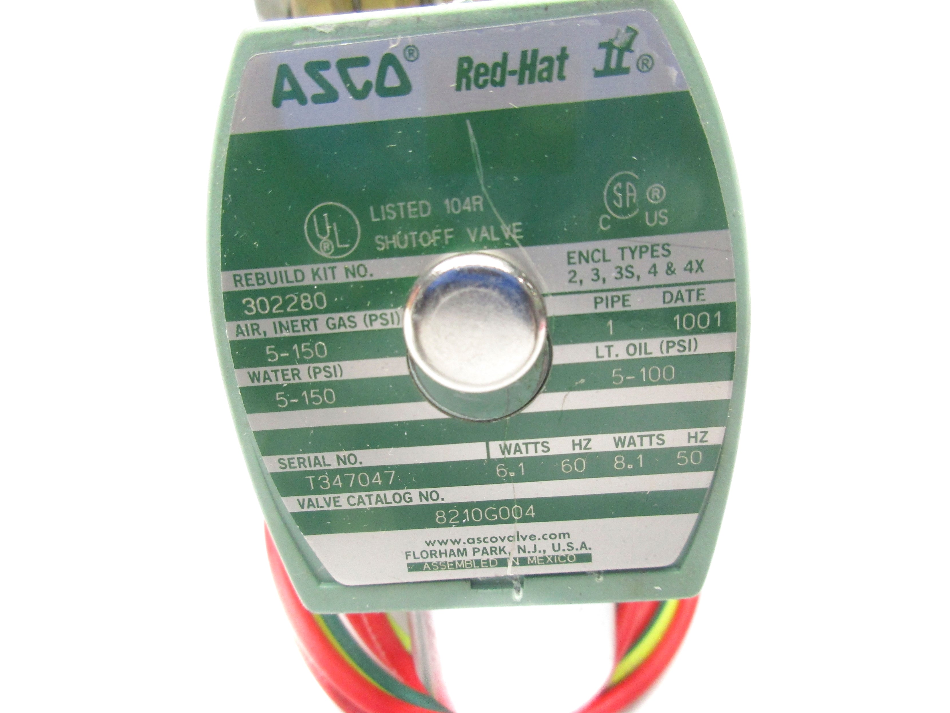 ASCO 8210G004 120V 150PSI UNMP