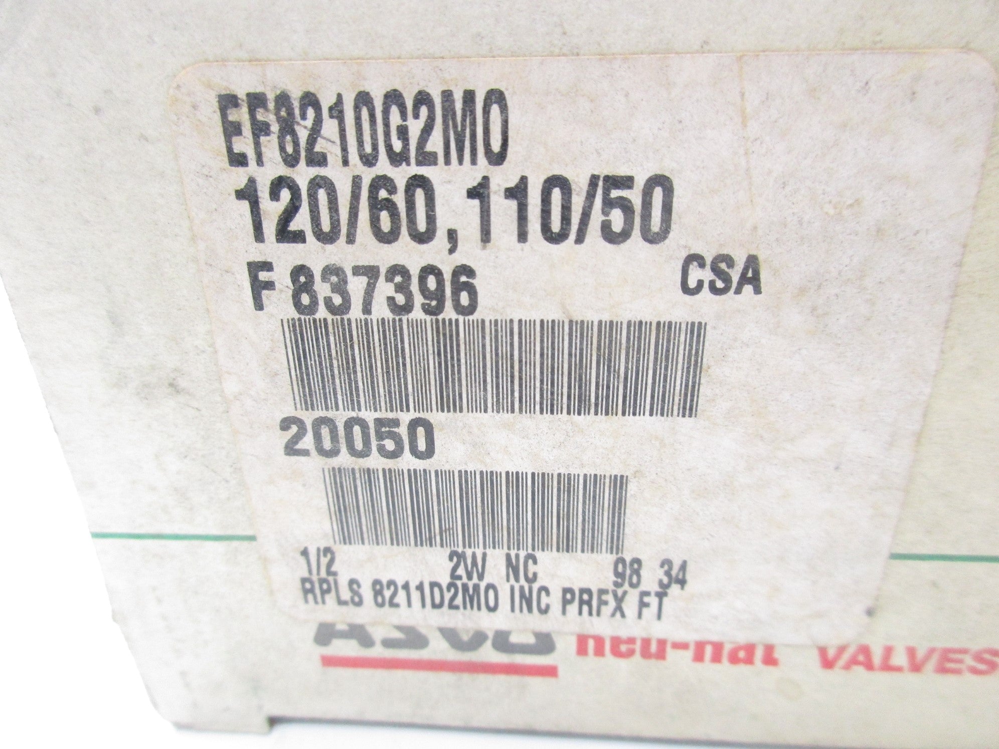 ASCO EF8210G2M0 110/120V 5-200PSI 5-150PSI NSMP