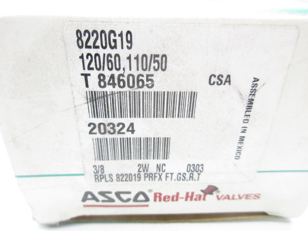 ASCO 8220G19 110/120V 5-150PSI 3/8" NSMP