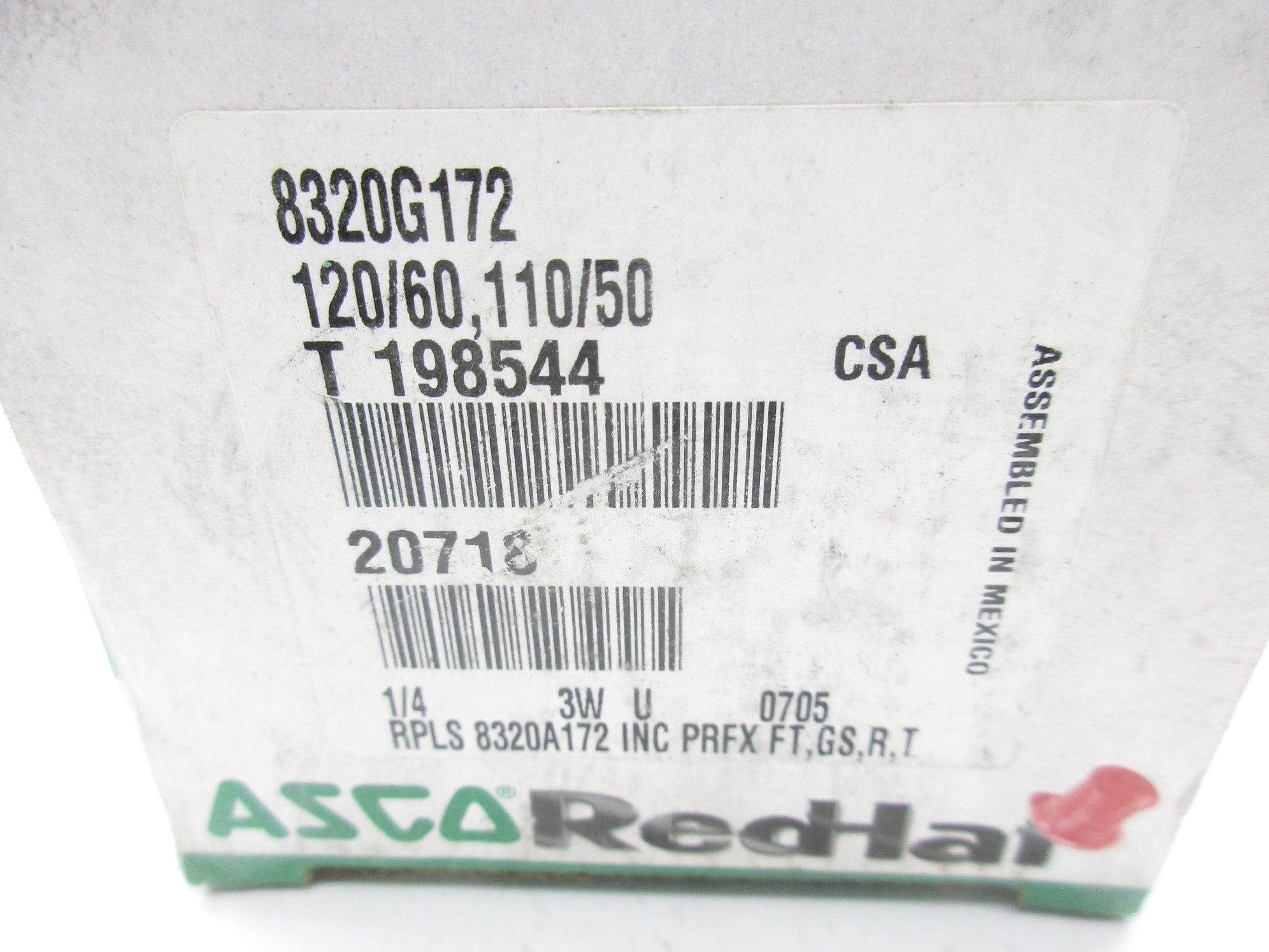 ASCO 8320G172 120/60 110/50 125/130PSI NSMP