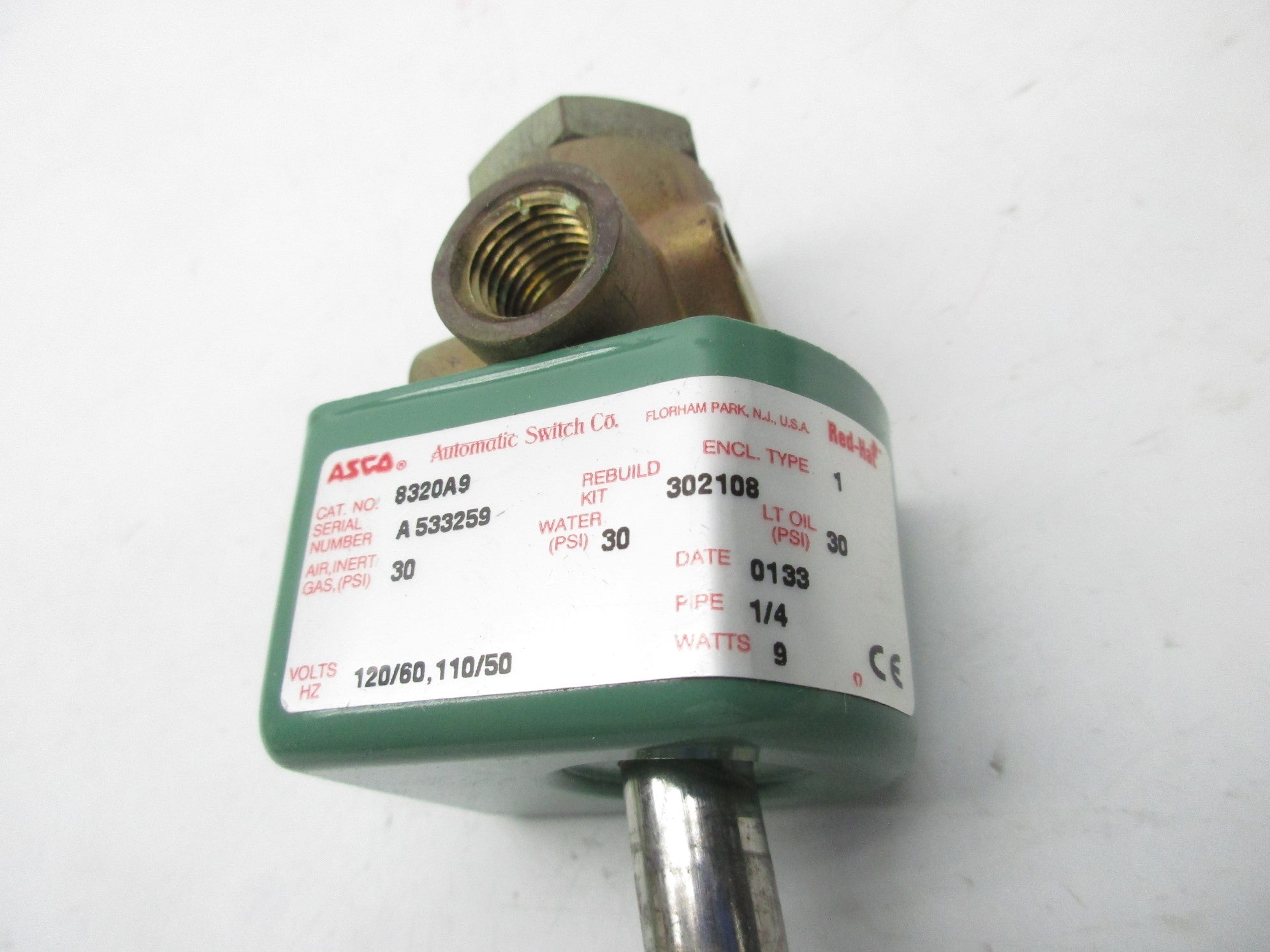 ASCO 8320A9 110/120V 30PSI (AS IS) UNMP