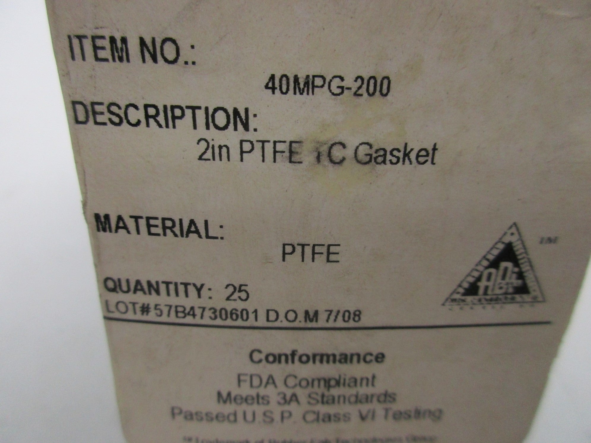 RUBBERFAB 40MPG-200 (PKG OF 25) NSMP