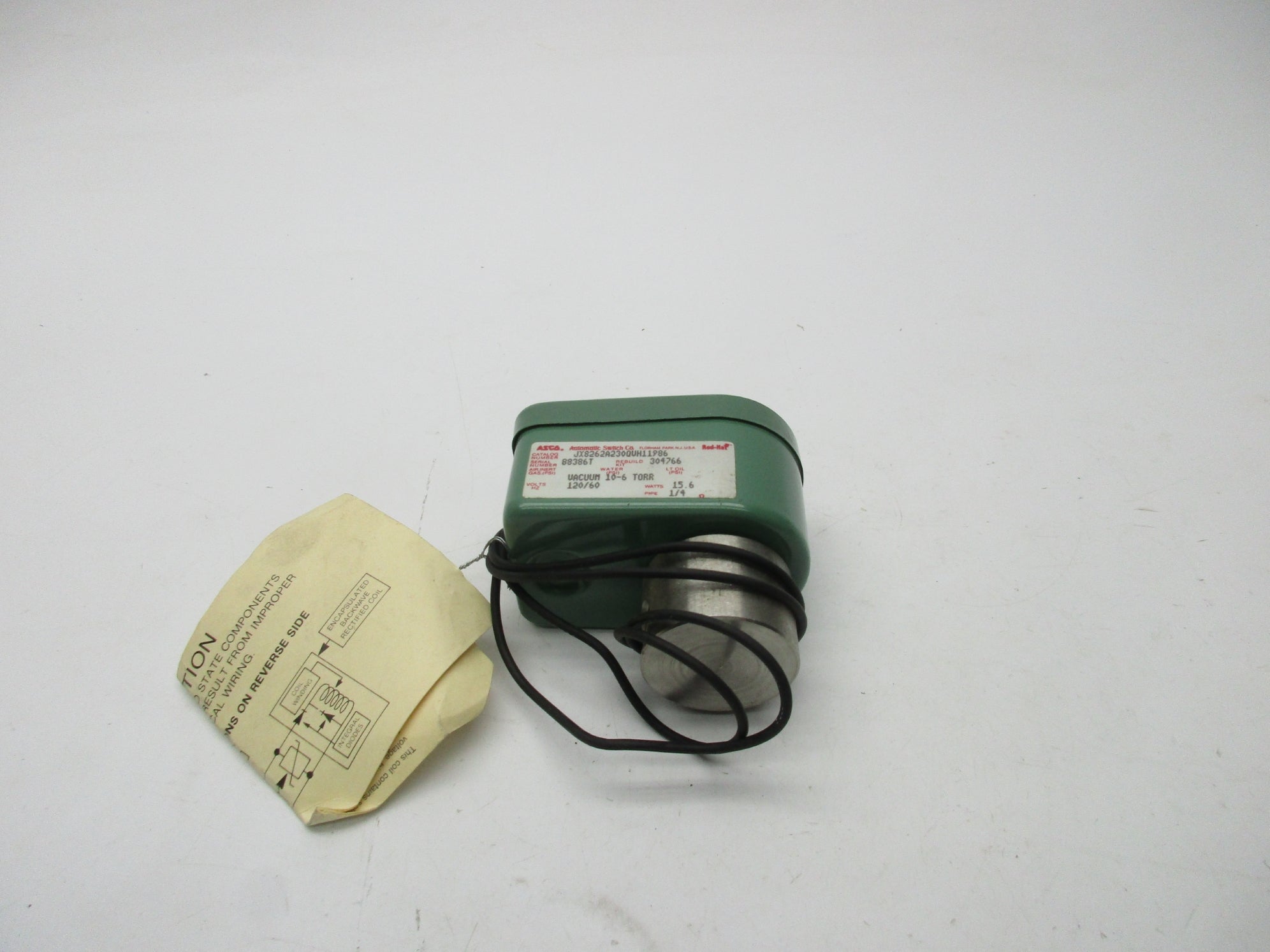 ASCO JX8262A230QVH11986 120V 1/4" NSNP