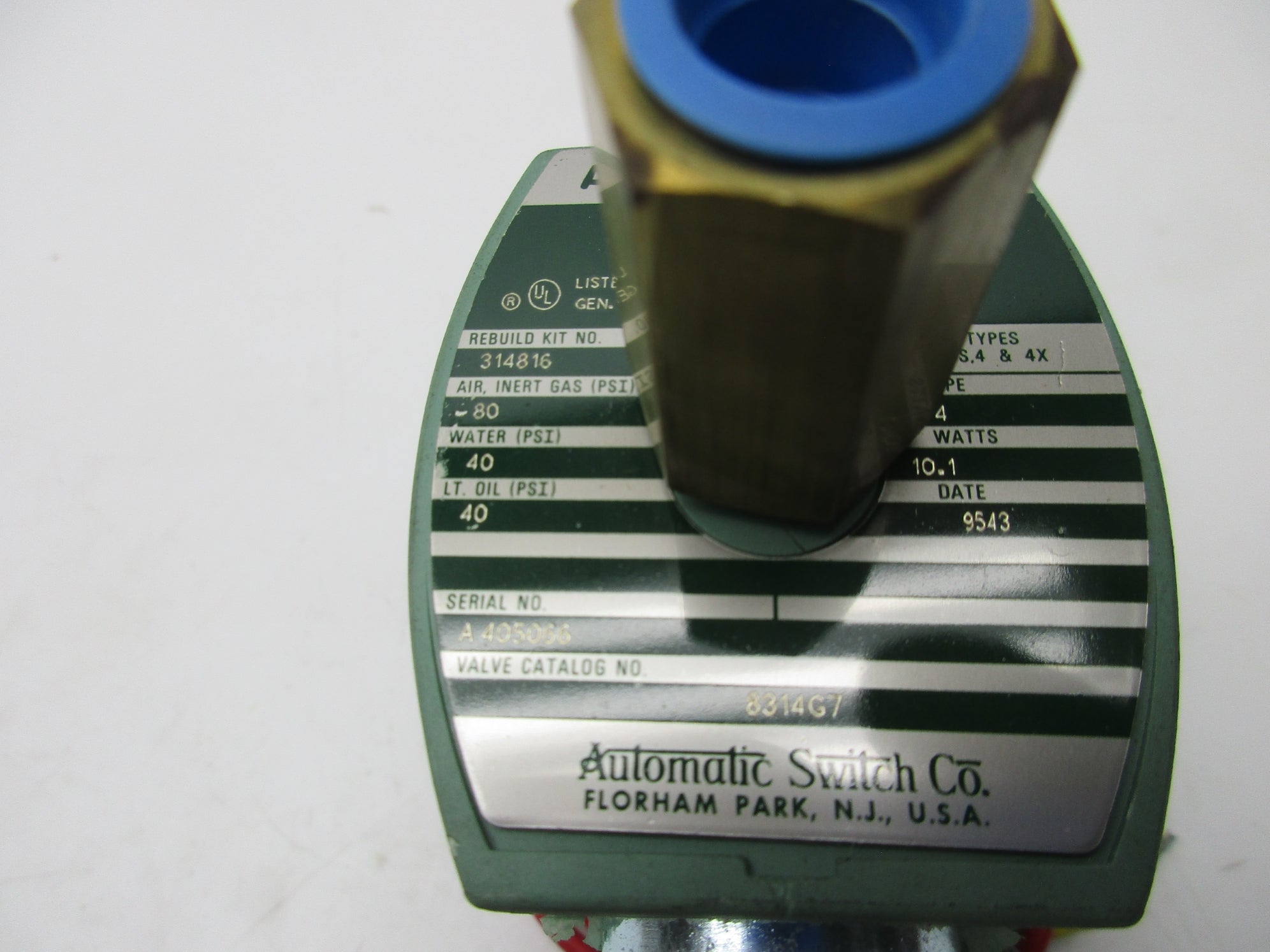 ASCO 8314G7 110/120V 40PSI 1/4" NSNP