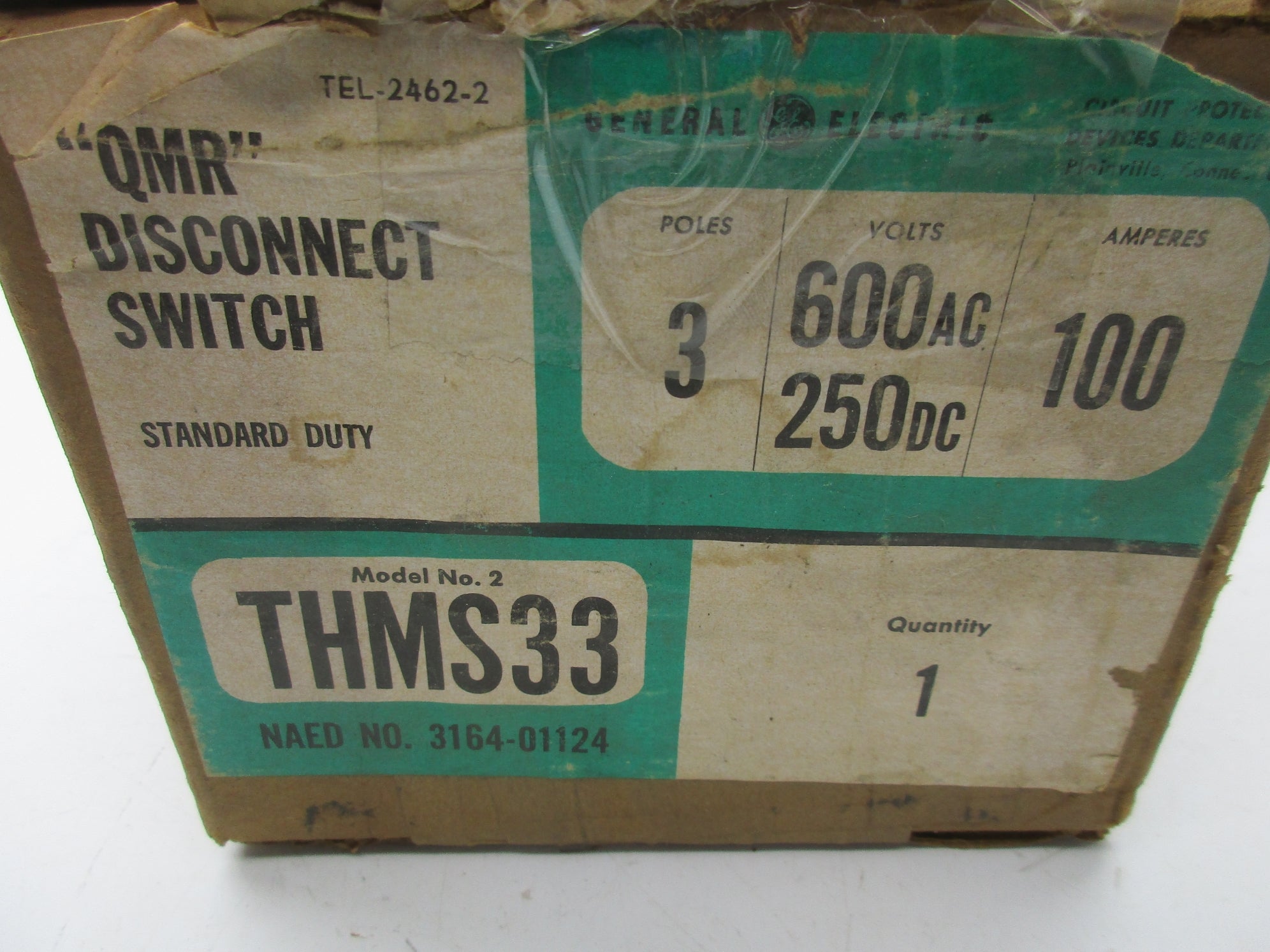 GENERAL ELECTRIC THMS33 600VAC 100A NSMP