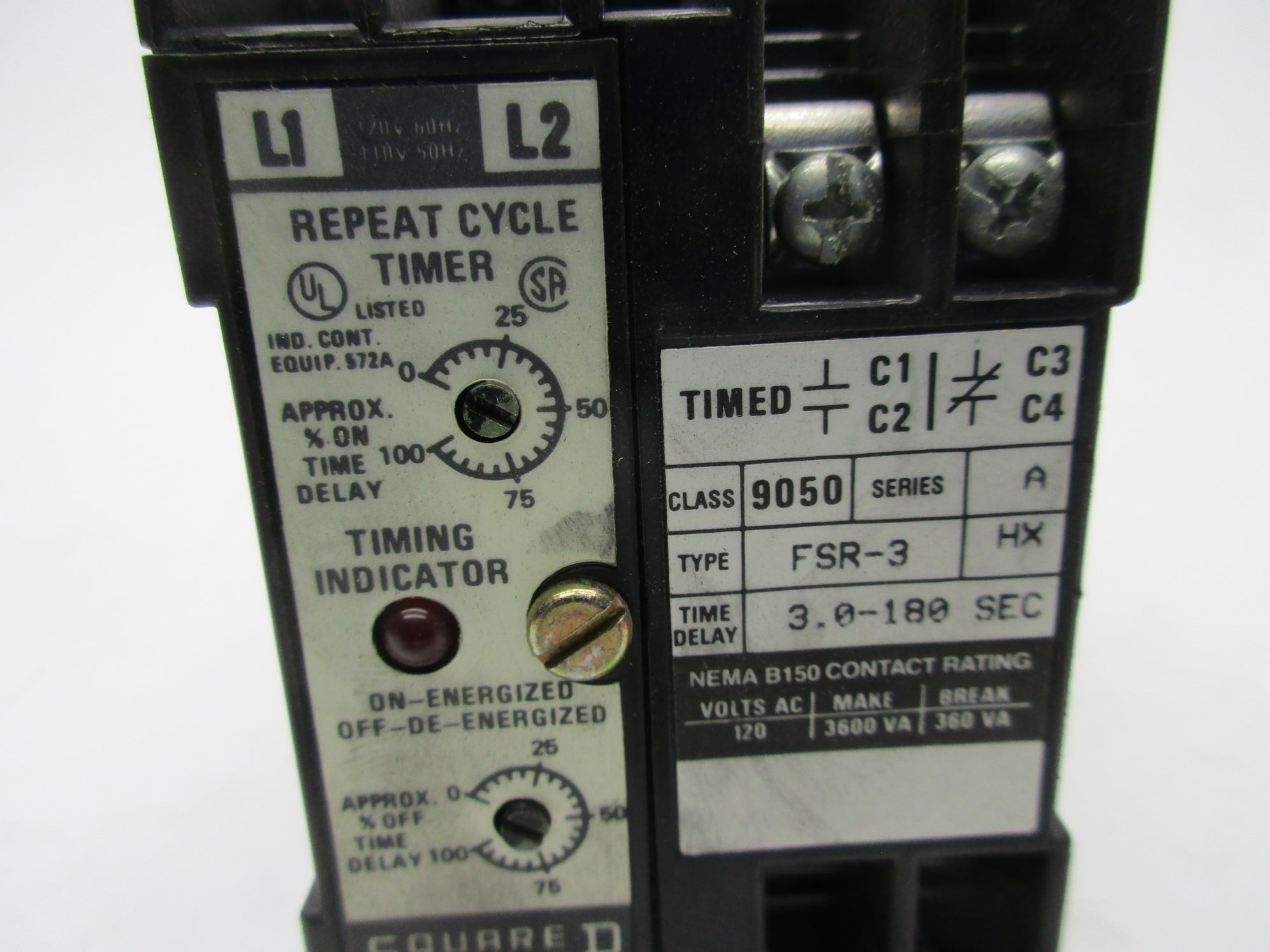 SQUARE D 9050FSR3 SER. A 120VAC (AS PICTURED) NSNP