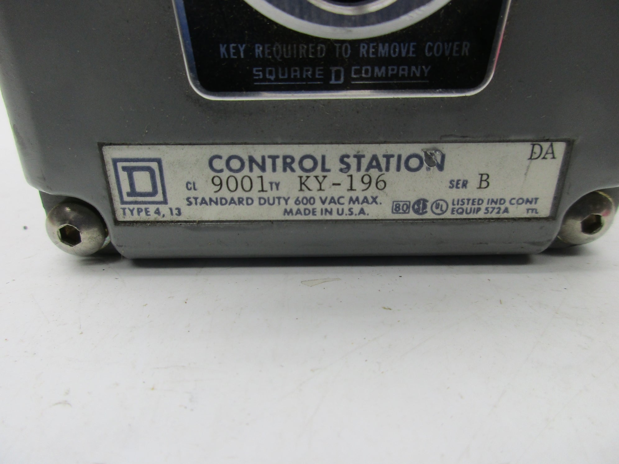 SQUARE D 9001KY196 SER. B NSNP