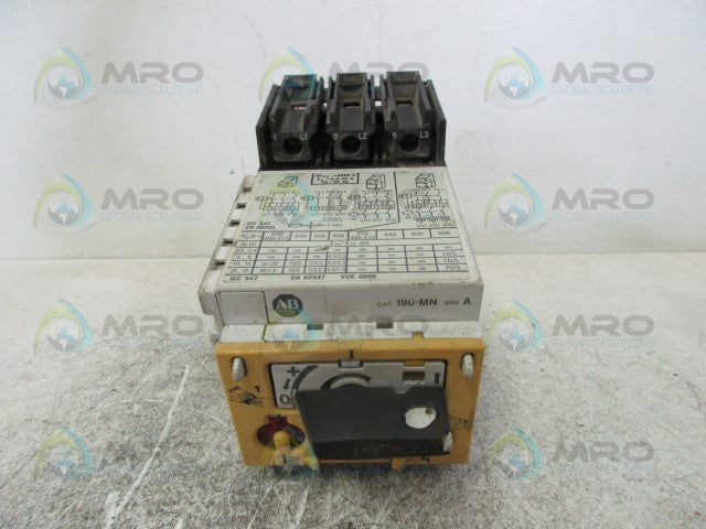 ALLEN BRADLEY 190-MN SER A CONTACTOR STARTER *USED*