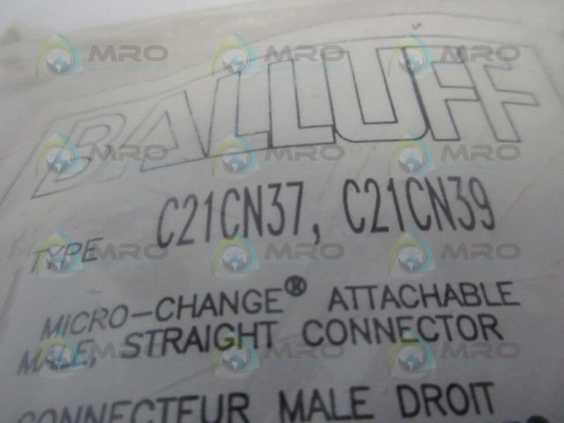 BALLUFF C21CN37 STRAIGHT CONNECTOR MALE * NEW IN FACTORY BAG *
