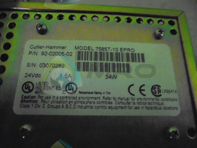 CUTLER HAMMER 7585T-10EPRO **GENUINE**
