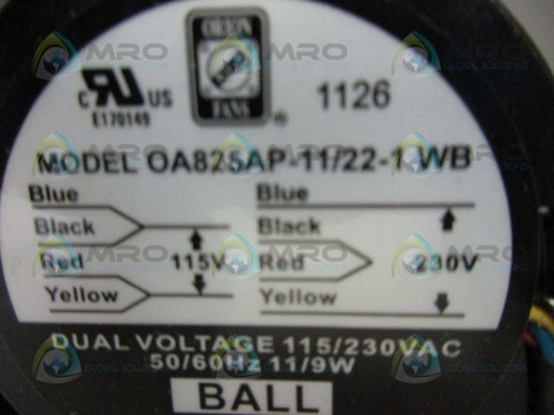 ORION FANS OA825AP-11/22-1WB FAN  NSMP
