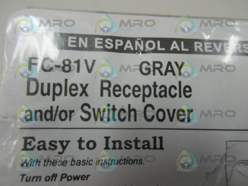 BWF FC-81V DUPLEX RECEPTACLE/SWITCH COVER  NSMP