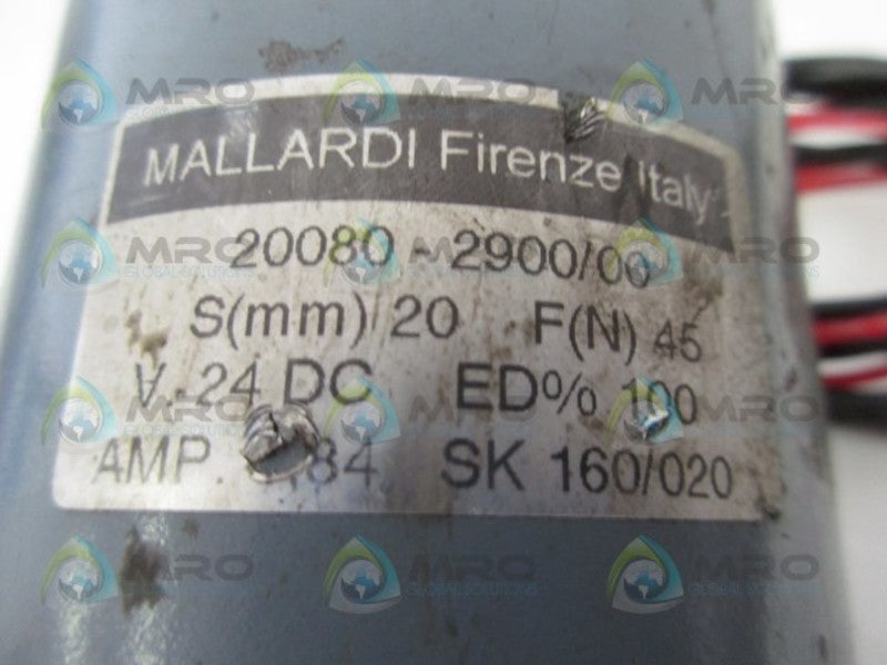 MALLARDI 20080-2900/00 SOLENOID  UNMP