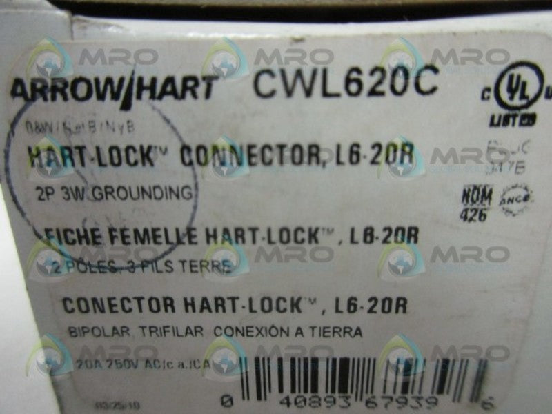 ARROW HART CWL620C RECEPTACLE  NSMP
