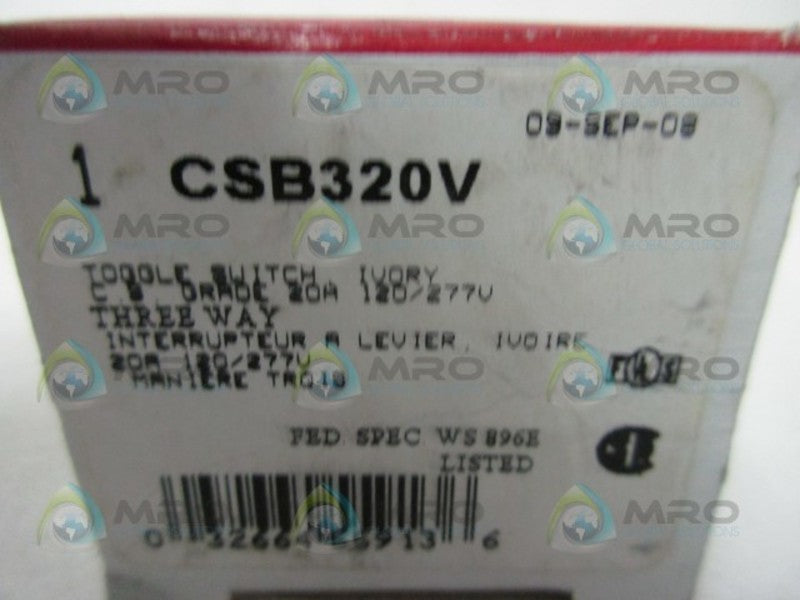 COOPER CSB320V 3-WAY TOGGLE SWTICH  NSMP