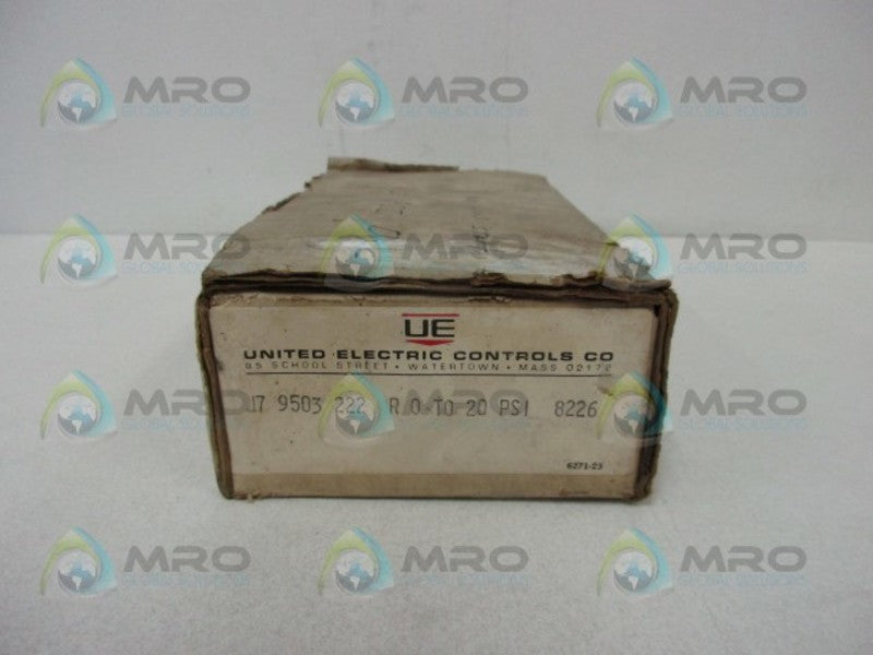 UNITED ELECTRIC J7-222-9503 PRESSURE SWITCH  NSMP