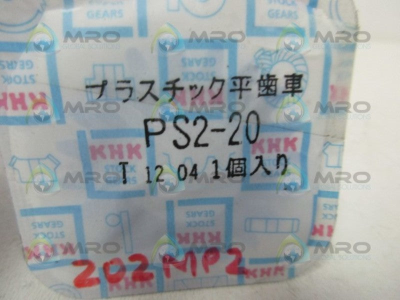 KHK PS2-20 PLASTIC SPUR GEAR * NEW IN ORIGINAL PACKAGE *