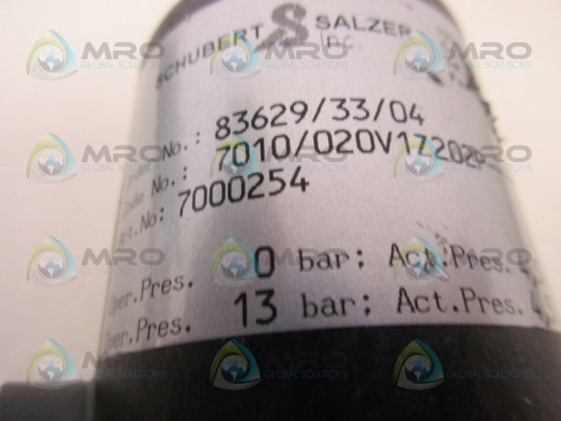 SCHUBERT & SALZER 7010/020V1Z202P-S-1 ANGLE VALVE  NSNP