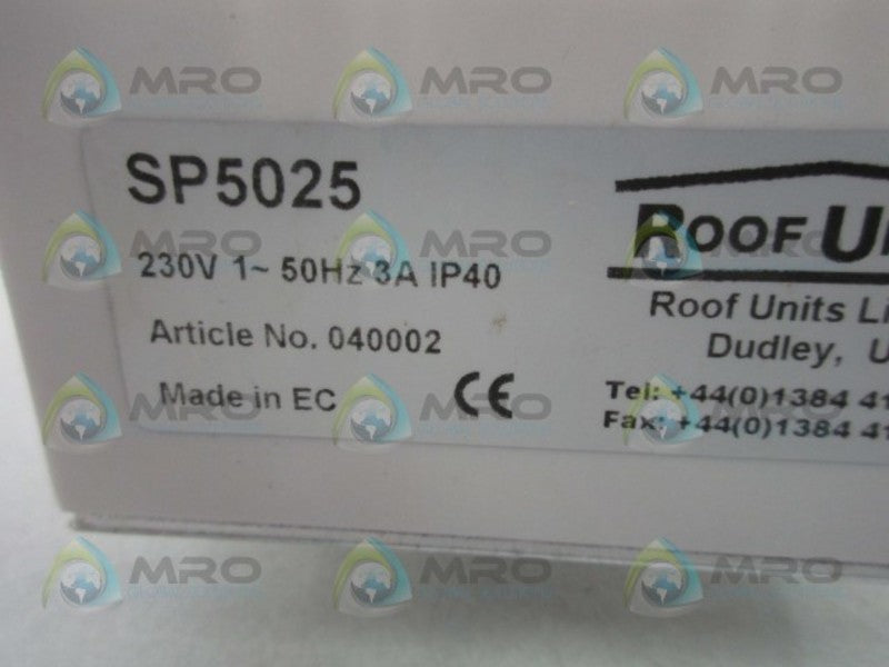 ROOF UNITS SP5025 SPEED CONTROLLER  NSNP