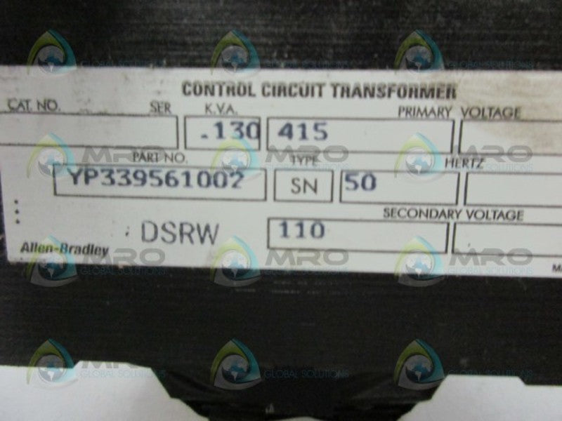 INDUSTRIAL SPARE PART YP339561002 CONTROL CIRCUIT TRANSFORMER  UNMP