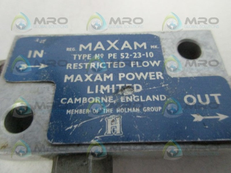 MAXAM PE52-23-10 FLOW VALVE  UNMP