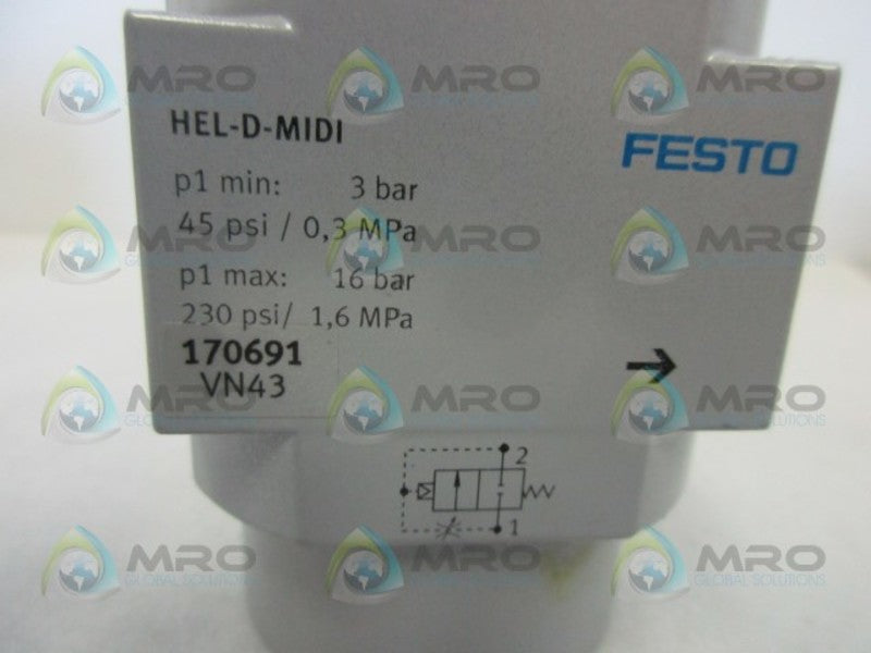 FESTO HEL-D-MIDI ON/OFF VALVE  NSMP