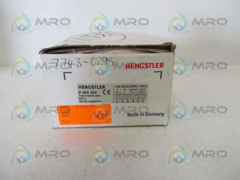 HENGSTLER 0-523-322 INCREMENTAL ROTARY ENCODER  NSMP