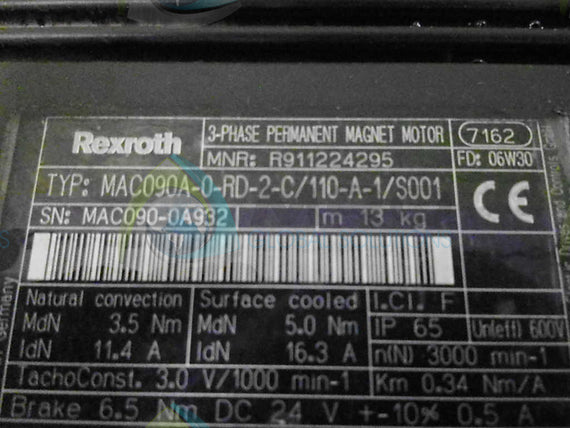 REXROTH MAC090A-0-RD-2-C/110A-1/S001 * USED *