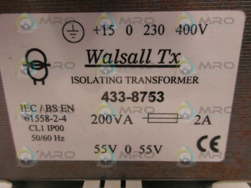 WALSALL WT2003 433-8753 TRANSFORMER  NSNP