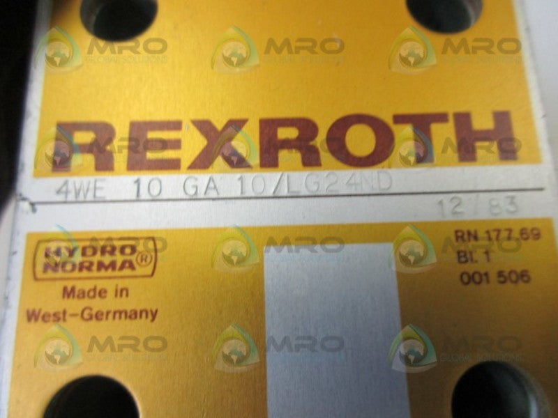 REXROTH 4WE10GA10/LG24ND DIRECTIONAL VALVE  NSNP