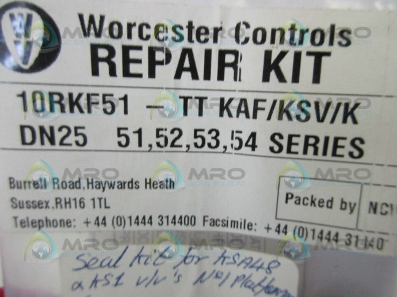 WORCESTER CONTROLS 10RKF51-TT KAF/KSV/K REPAIR KIT  NSMP
