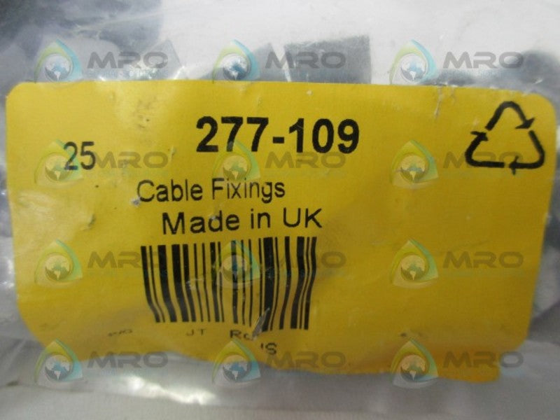 RS COMPONENTS 277-109 CABLE FIXINGS (PKG OF 25)  NSMP