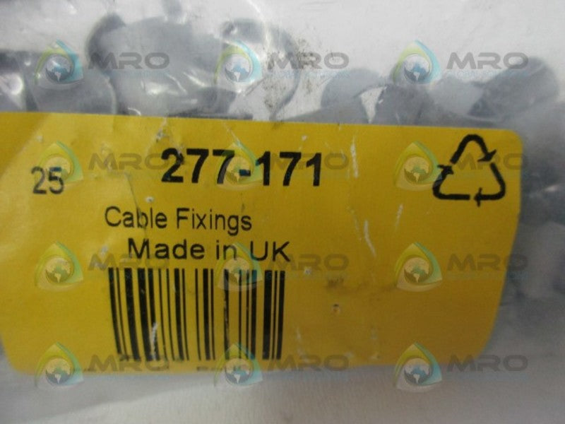 RS COMPONENTS 277-171 CABLE FIXINGS (PKG OF 25)  NSMP