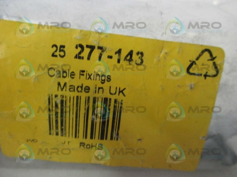 RS COMPONENTS 277-143 CABLE FIXINGS (PKG OF 25) * NEW IN FACTORY BAG *