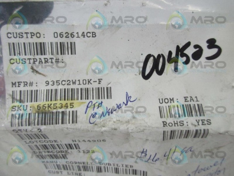 INDUSTRIAL MRO 935C2W10K-F CAPACITOR * NEW IN FACTORY BAG *