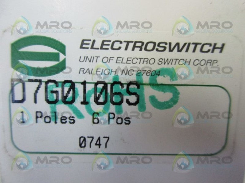 ELECTROSWITCH D7G0106S ROTARY SWITCH  NSMP