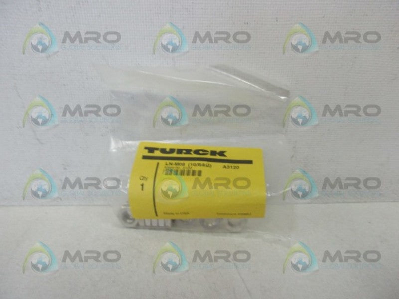 TURCK LN-M08 LOCKNUTS (PKG OF 10) * NEW IN FACTORY BAG *