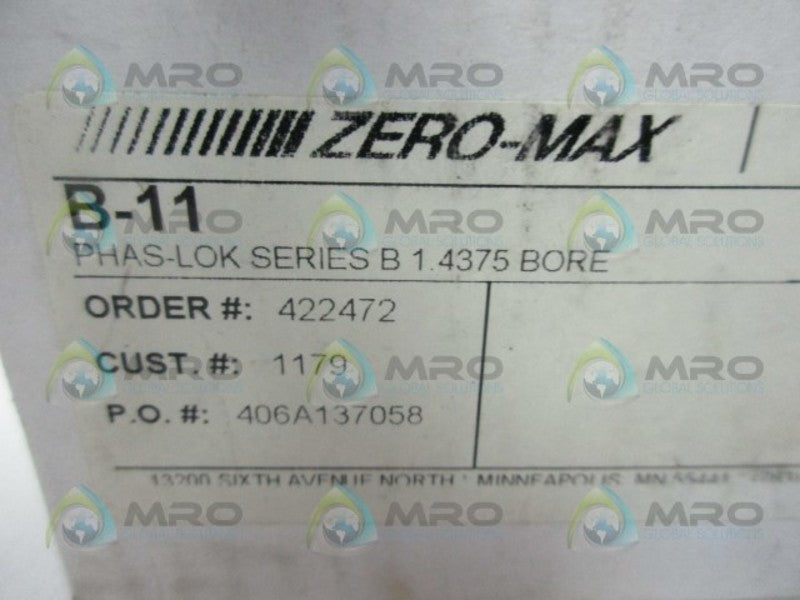 ZERO-MAX B-11 BORE  NSMP