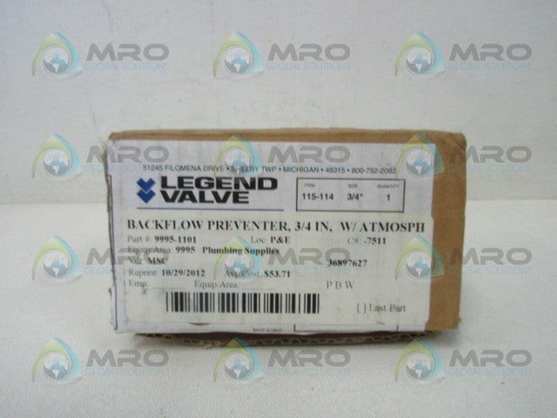 LEGEND VALVE 115-114 BACKFLOW PREVENTER  NSMP