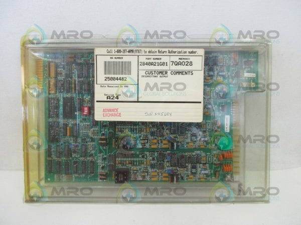 WESTINGHOUSE 2840A21G01 OUTPUT ANALOG BOARD  NSMP