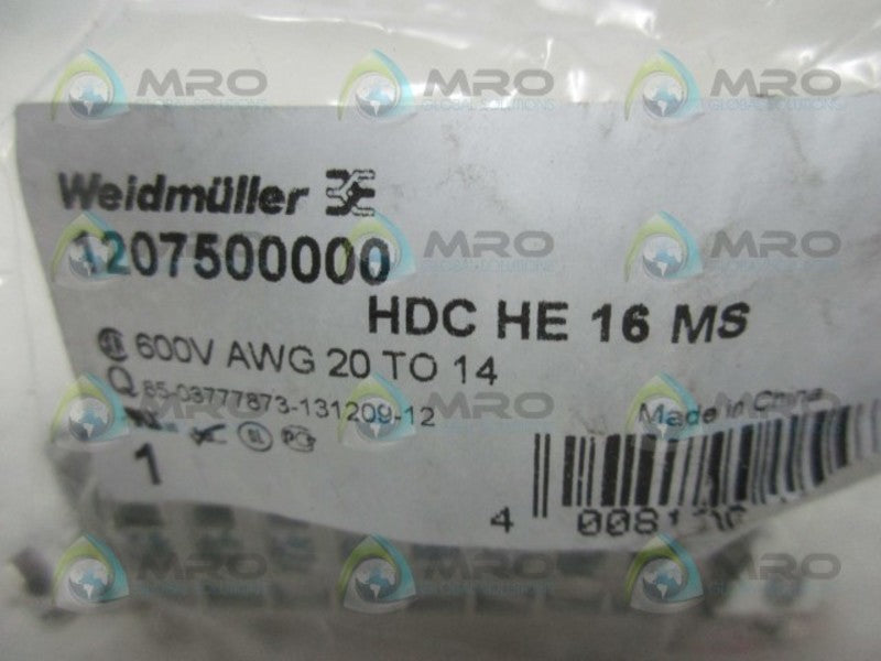 WEIDMULLER 1207500000 CONNECTOR MALE * NEW IN FACTORY BAG *